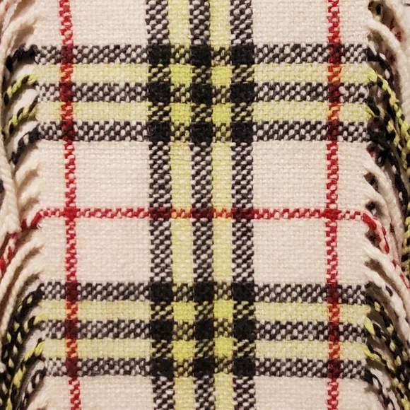 BURBERRY LONDON Classic Washed Vintage Check Happy Double Fringed Scarf Muffler